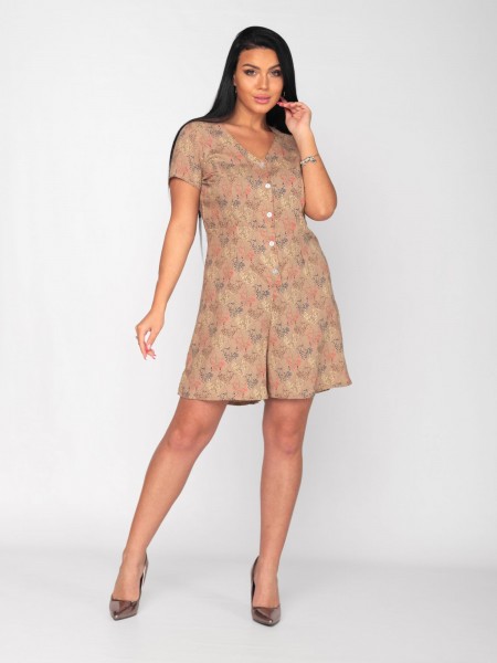 Комбинезон женский штапель Аделина ветка беж