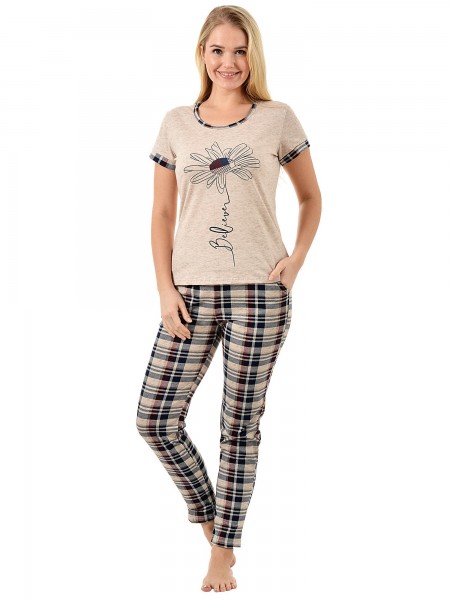 Костюм женский кулирка с брюками Мэри