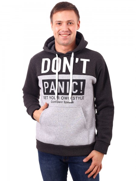 Толстовка мужская футер начёс Норд антрацит