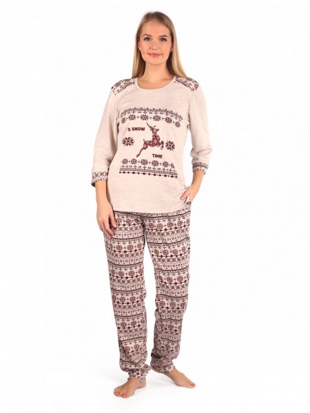 Костюм женский интерлок Скандинавия бордо