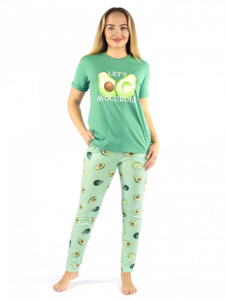 Костюм женский кулирка с брюками Смак Авокадо