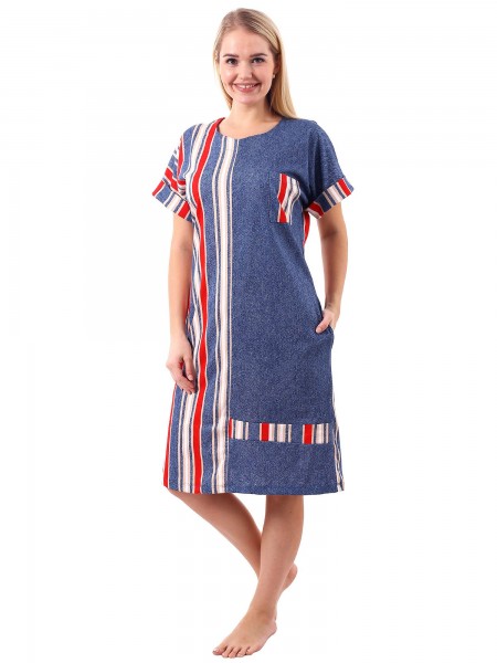 Платье женское кулирка Авангард полоса красная