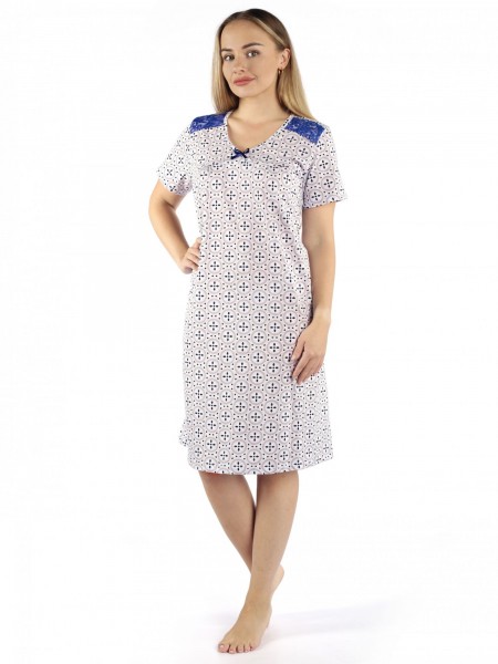Ночная сорочка женская кулирка Марфа сирень