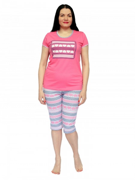 Пижама женская кулирка с бриджами Марта