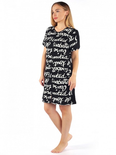 Халат женский кулирка на молнии Полночь