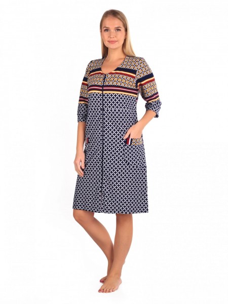 Халат женский интерлок на молнии Роскошь