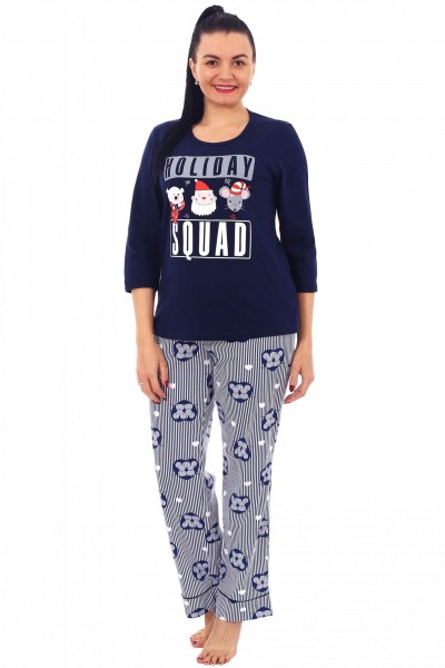 Костюм женский кулирка с брюками Маус