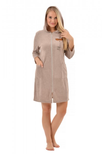 Халат женский махровый на молнии Версаль