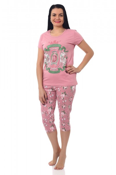 Костюм женский кулирка с бриджами Ассоль