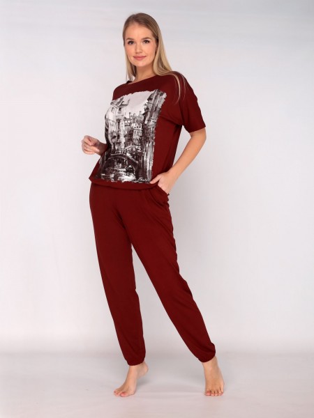 Костюм женский вискоза с брюками Венеция
