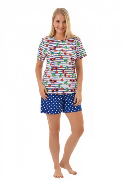 Костюм женский кулирка с шортами Арбузы