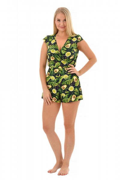 Комбинезон женский кулирка Фрукты авокадо