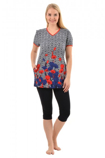 Костюм женский кулирка с бриджами Онега