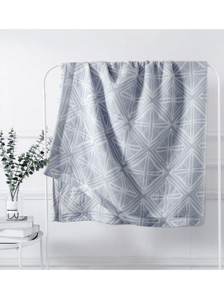 Покрывало хлопковое Орнамент серый