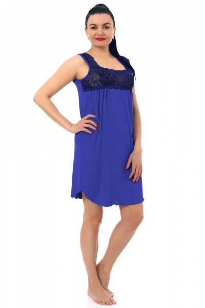 Ночная сорочка женская вискоза Бетти синий