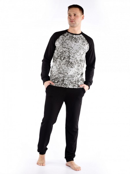 Толстовка мужская футер 2-х нитка Орегон мрамор