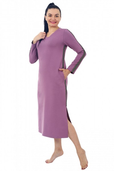 Платье женское футер 2-х нитка с лайкрой Ингрид сирень