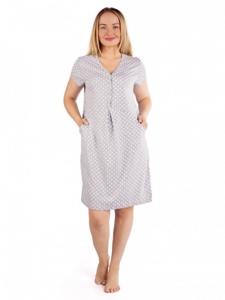 Туника женская кулирка Горошек меланж