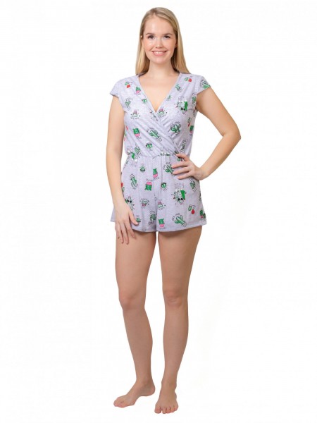 Комбинезон женский кулирка Фрукты кактус