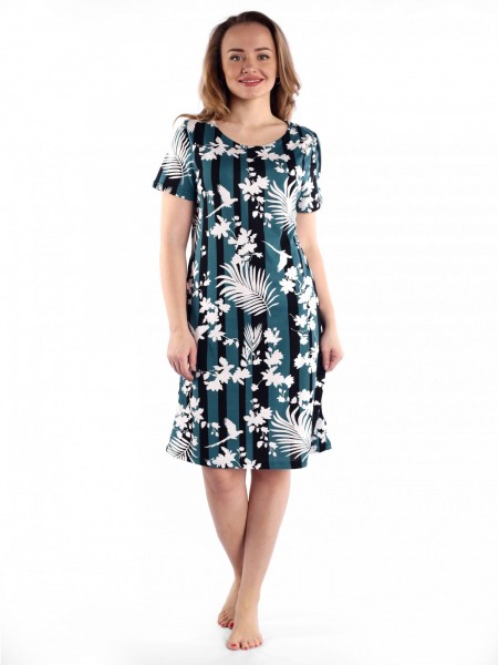 Туника женская кулирка Райский сад