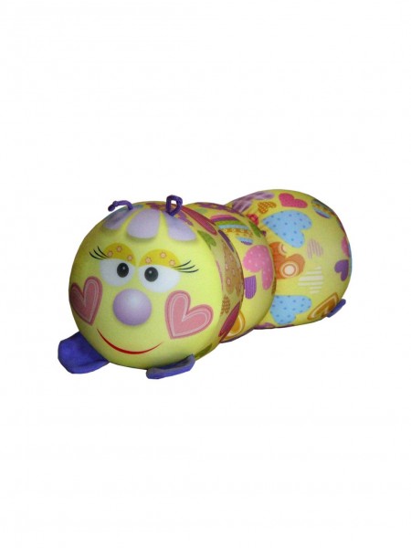 Антистрессовая игрушка-валик Гусеница Сердечко (малая)