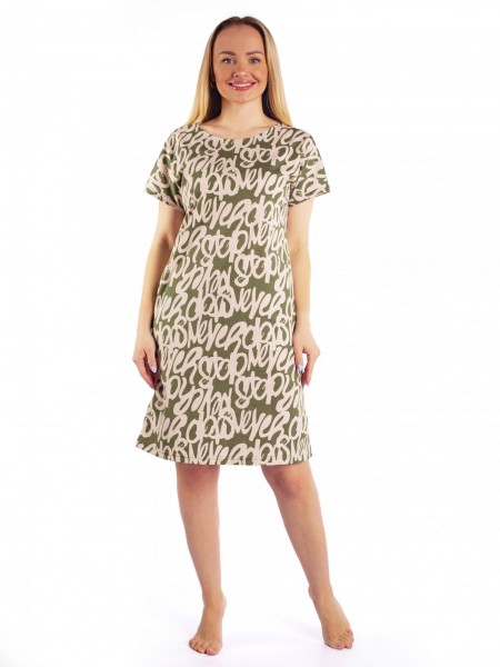 Туника женская кулирка Мэгги хаки