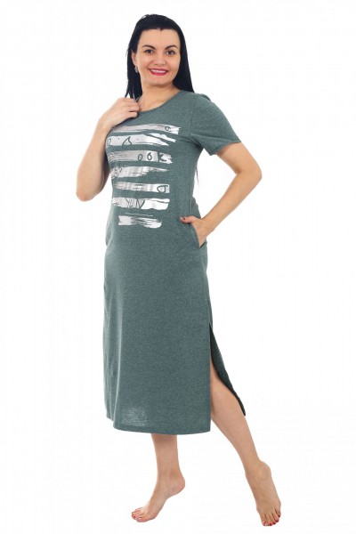 Платье женское кулирка Наоми зелень