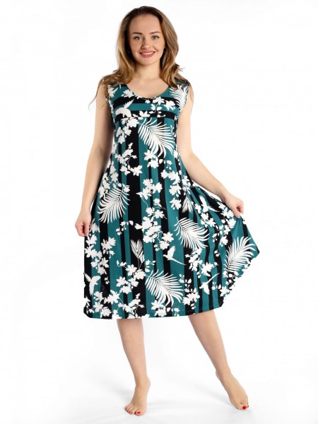 Сарафан женский кулирка Трапеция зелень