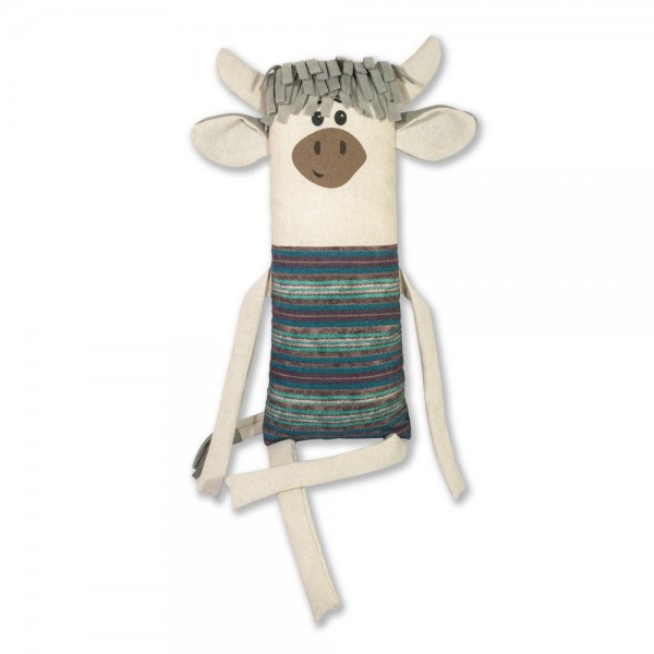 Мягкая игрушка Бык Гаврик синяя полоска
