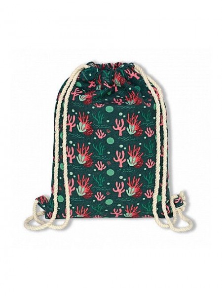 Пляжный рюкзак Морское дно зеленый