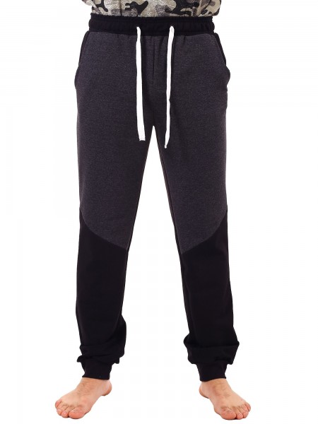 Брюки мужские футер 2-х нитка Камень черный