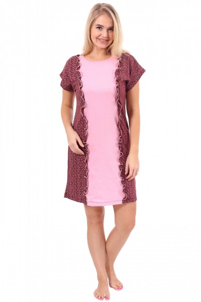 Ночная сорочка женская кулирка Соня бордо
