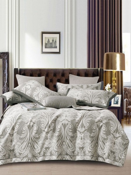 Покрывало хлопковое Ампир кофейный