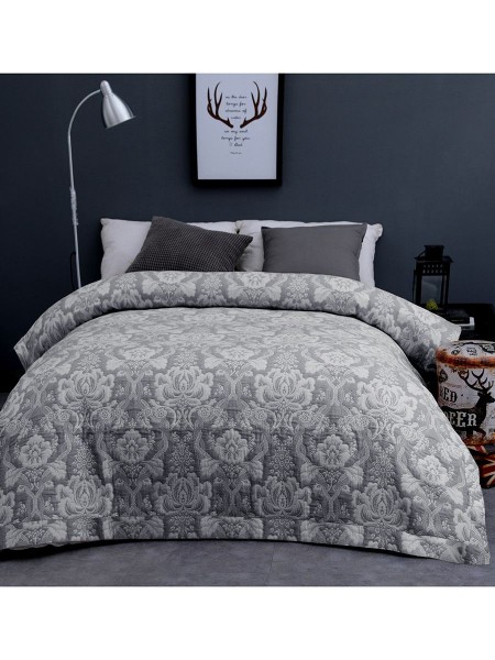 Покрывало хлопковое Рококо серый