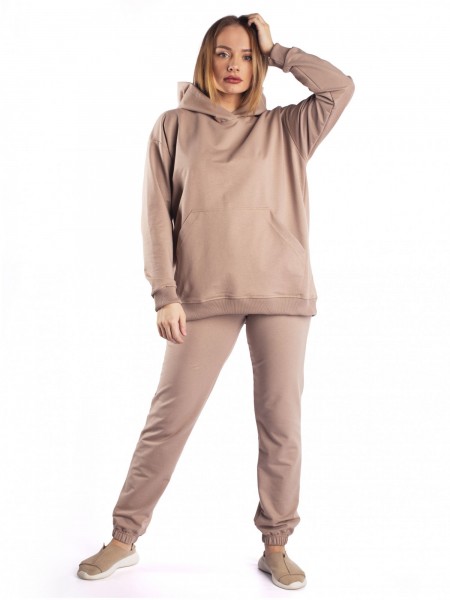 Костюм женский футер 2-х нитка Блум кофе