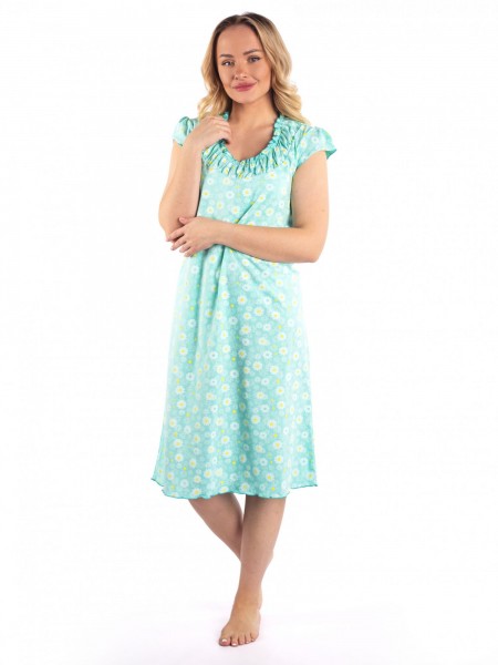 Ночная сорочка женская кулирка Душечка ментол