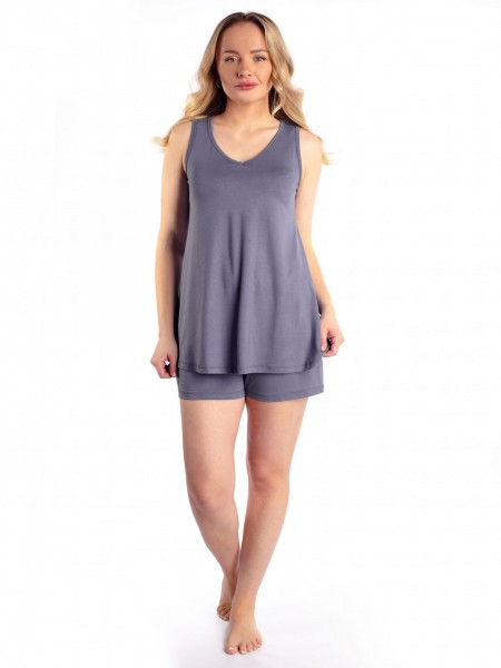 Костюм женский вискоза с шортами Ирма графит