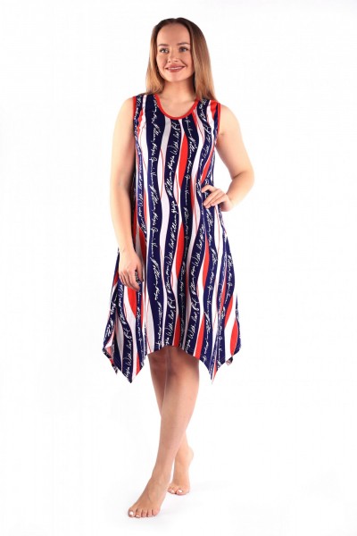 Сарафан женский кулирка Омбре красный