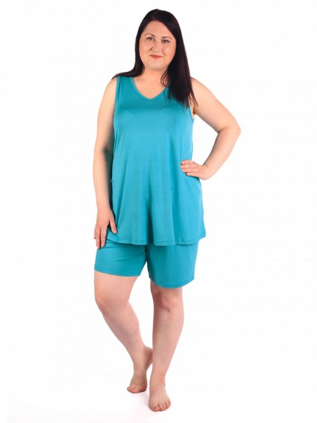 Костюм женский вискоза с шортами Ирма бирюза