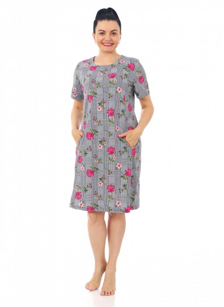 Туника женская кулирка Зоя цветок