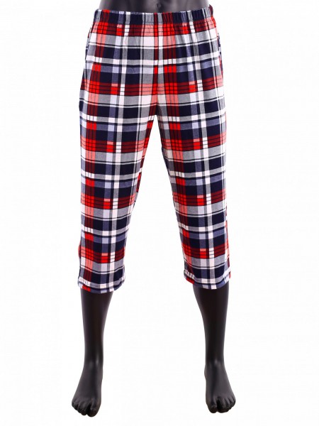 Бриджи женские кулирка Клетка ассорти