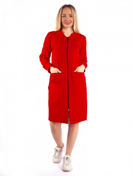 Кардиган женский футер Эвелина красный