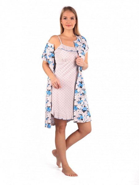 Комплект женский кулирка Мираж голубой