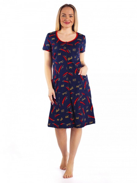 Халат женский кулирка на молнии Проказница