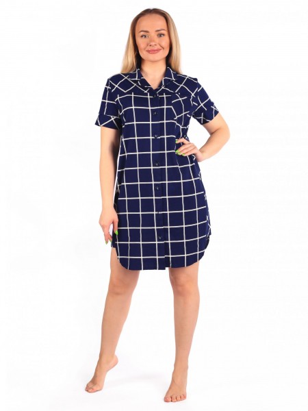 Халат женский кулирка на пуговицах Барбара