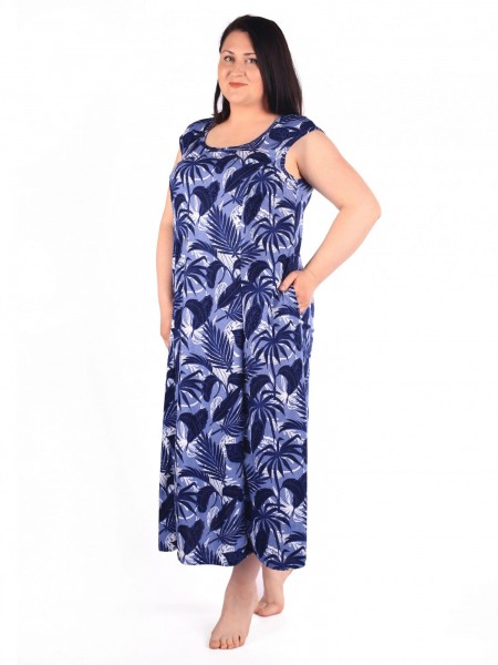 Сарафан женский кулирка Хельга синий