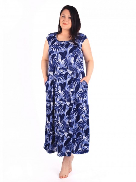 Сарафан женский кулирка Хельга синий 1