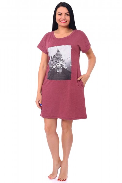 Туника женская вискоза Чайка бордо