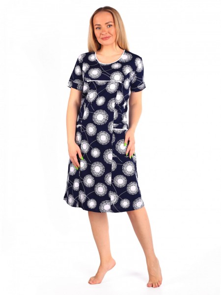 Платье женское кулирка Павлина одуванчик