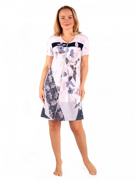 Халат женский вискоза на молнии Лира